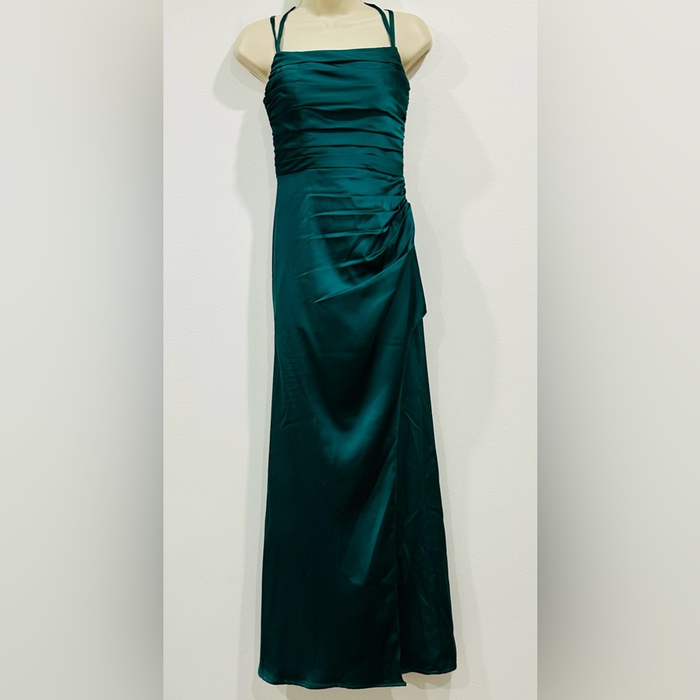 Azazie Teal Maxi Dress